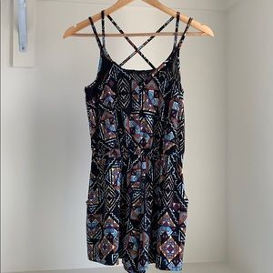 Printed Short Romper